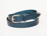 Women_s leather belt  with  metal end decoration